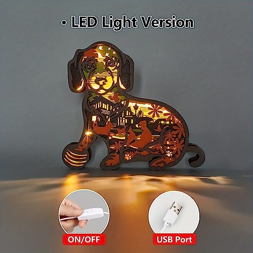 3D Wooden Animals Carving LED Night Light, Wood Carved Lamp Modern Festival Decoration Home Decor Desktop Desk Table Living Room Bedroom Office Farmhouse Shelf Statues Perfect Gifts (Starfish)