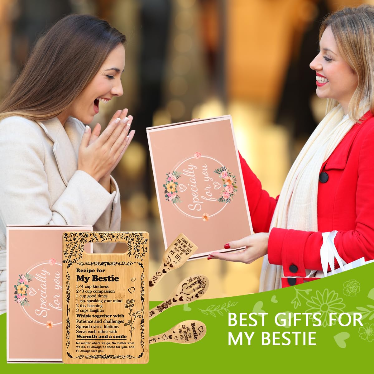 Birthday Friendship Gifts for Women Friends Cutting Board Christmas Gifts Ideas for BFF Bestie Soul Sister Bestie Gifts for Women, Friend Gifts, BFF Gifts Best Friend Kitchen Gifts Cutting Board Set