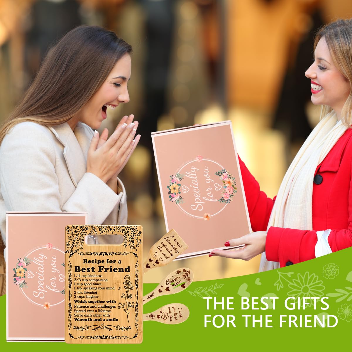 Birthday Friendship Gifts for Women Friends Cutting Board Christmas Gifts Ideas for BFF Bestie Soul Sister Bestie Gifts for Women, Friend Gifts, BFF Gifts Best Friend Kitchen Gifts Cutting Board Set