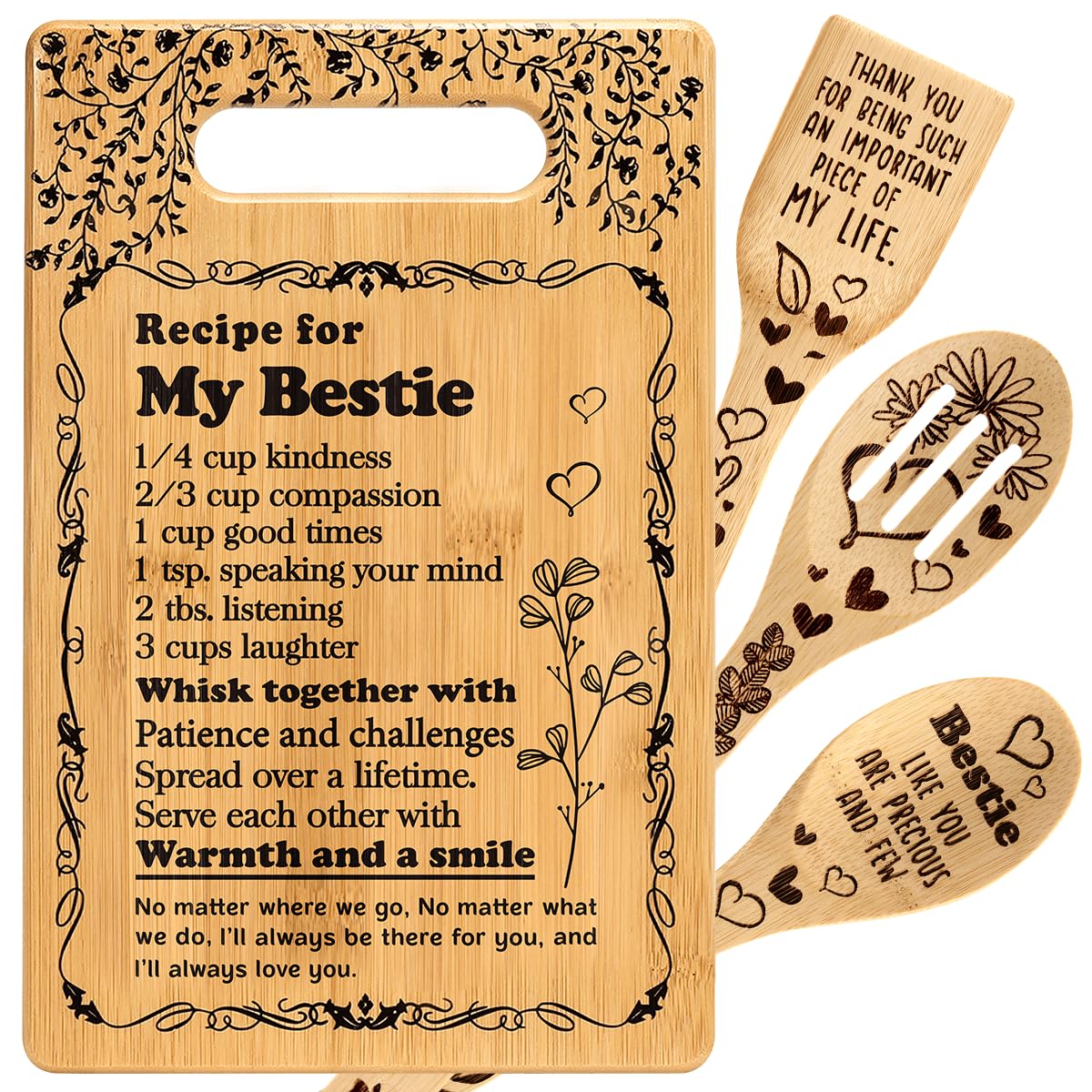 Birthday Friendship Gifts for Women Friends Cutting Board Christmas Gifts Ideas for BFF Bestie Soul Sister Bestie Gifts for Women, Friend Gifts, BFF Gifts Best Friend Kitchen Gifts Cutting Board Set