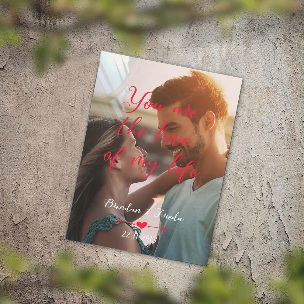 Art Personalized Acrylic Frame Dating Anniversary Photo Plaque Gift - DigiVirt