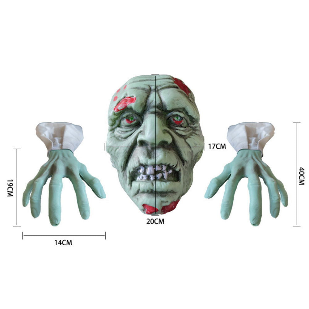Artificial Skull Head Skeleton Hands Ornament Gift for Halloween Theme Party - DigiVirt
