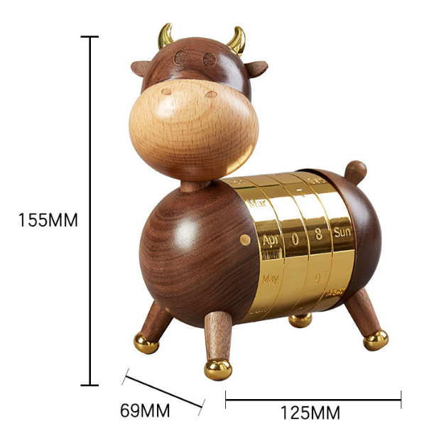 Artistic creativity gift home European decoration wooden crafts gentleman dog calendar - DigiVirt
