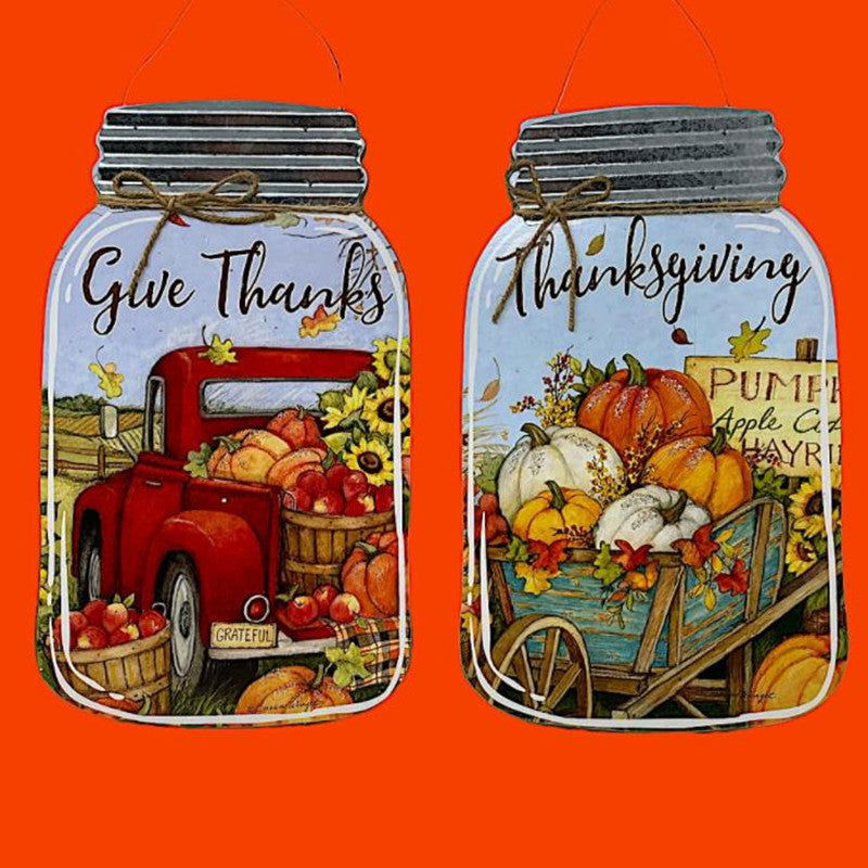 Autumn Thanksgiving Blessing Mason Bottle Wooden Pendant Filling Shape Table Frame Decoration Autumn Harvest Festival Wooden Crafts Listing - DigiVirt