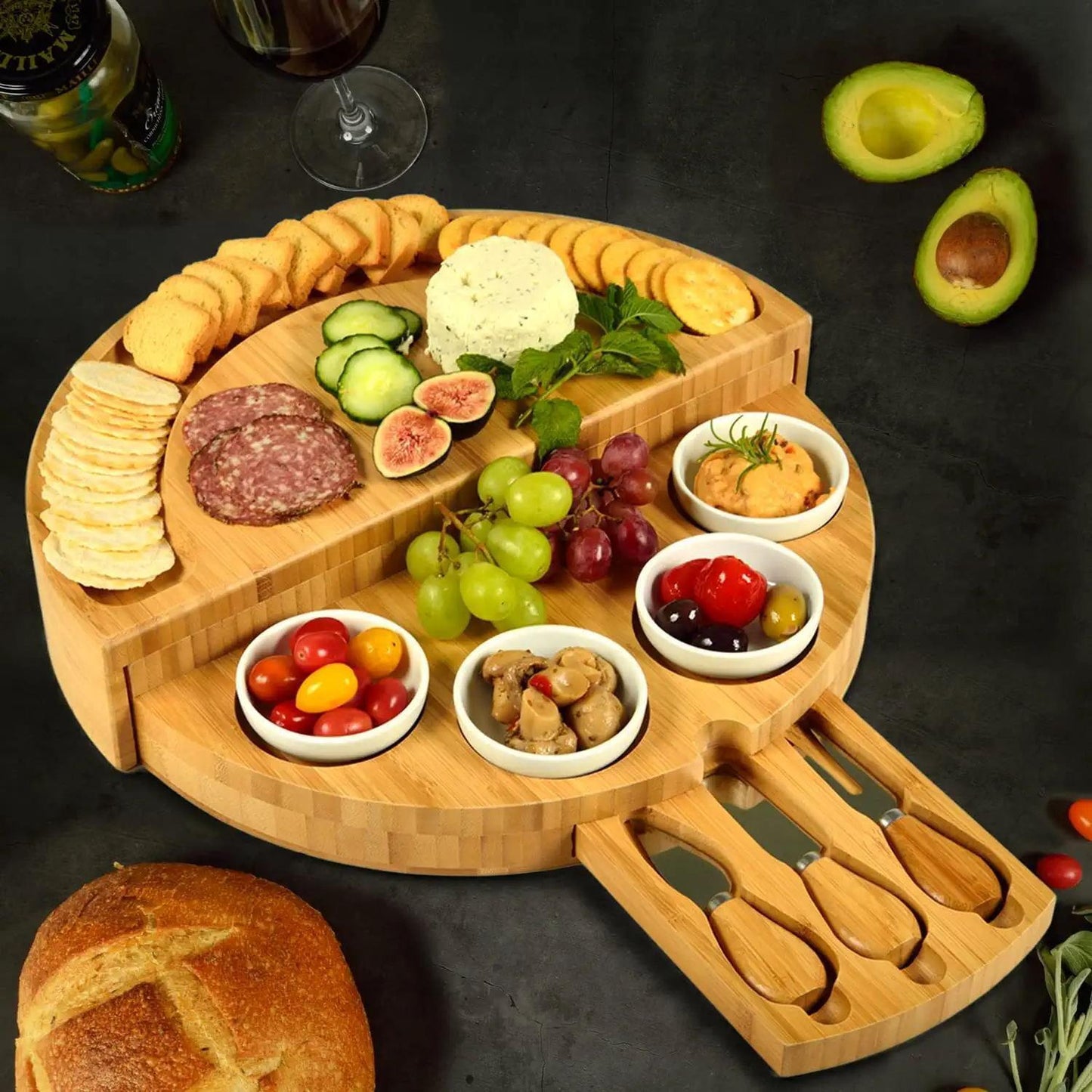 Bamboo Foldable Cheese Board - DigiVirt