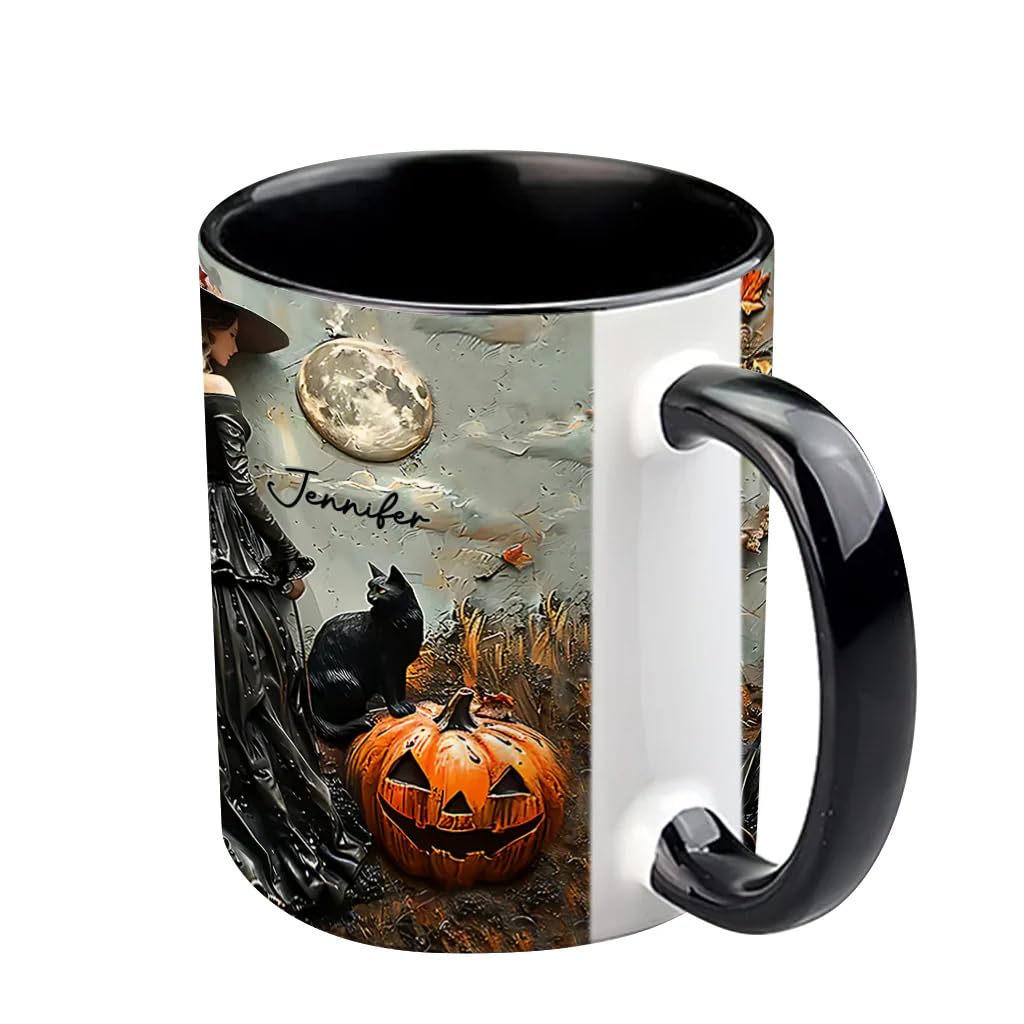 Beautiful Witch Personalized Witch Accent Mug Custom Witch Mug Halloween Mugs Personalized Witch Coffee Mug Personalized Witch Mug Spooky Halloween Gifts For Women Girls Family Friends (3) - DigiVirt