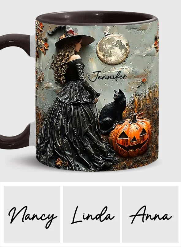 Beautiful Witch Personalized Witch Accent Mug Custom Witch Mug Halloween Mugs Personalized Witch Coffee Mug Personalized Witch Mug Spooky Halloween Gifts For Women Girls Family Friends (3) - DigiVirt