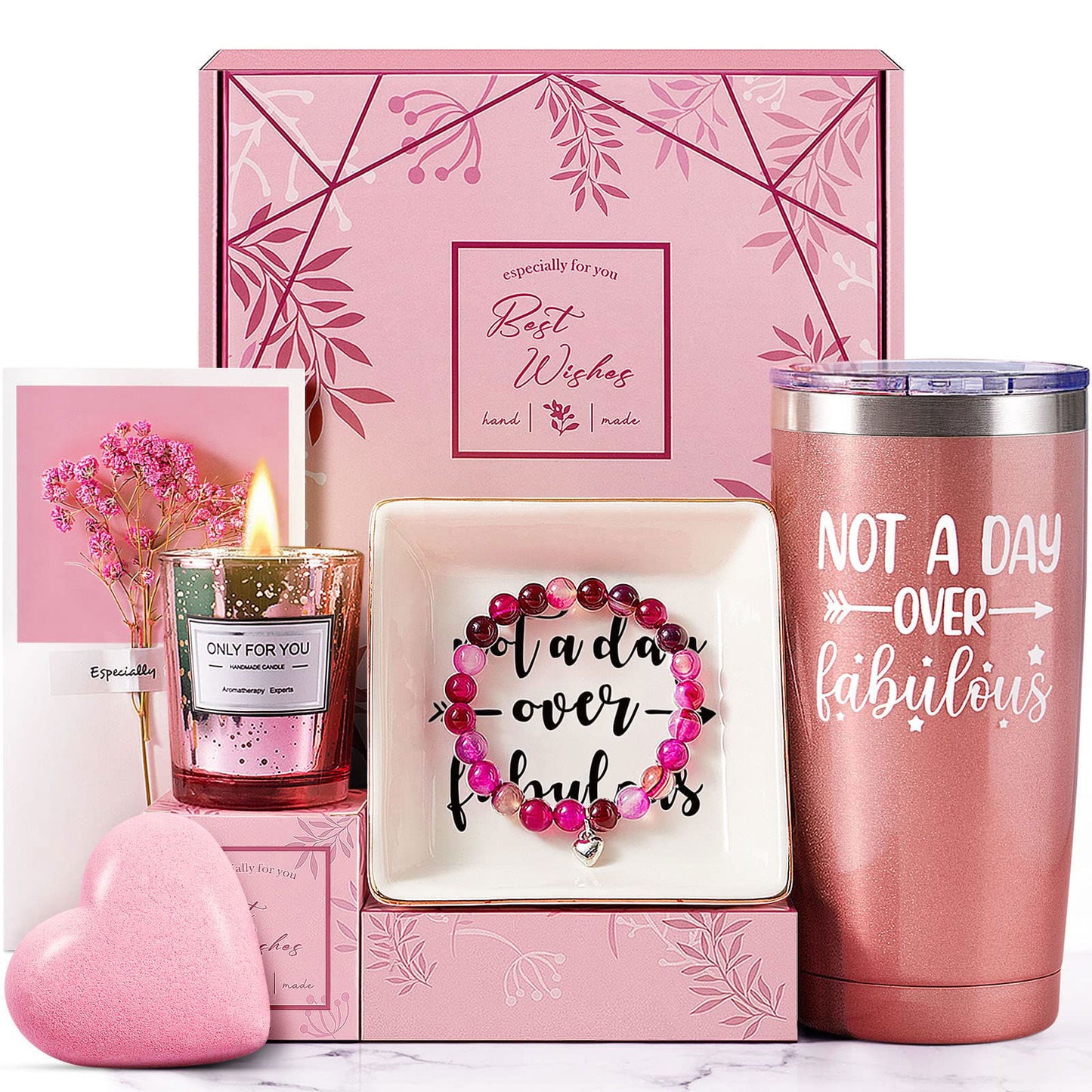 Birthday Gifts For Women, Happy Birthday Gift Basket Tumbler Relaxation Gifts For Women, Mom, Best Friend, Sister Gifts, Christmas Mothers Day Gifts, Personalized Gifts For Women Who Have Everything - DigiVirt