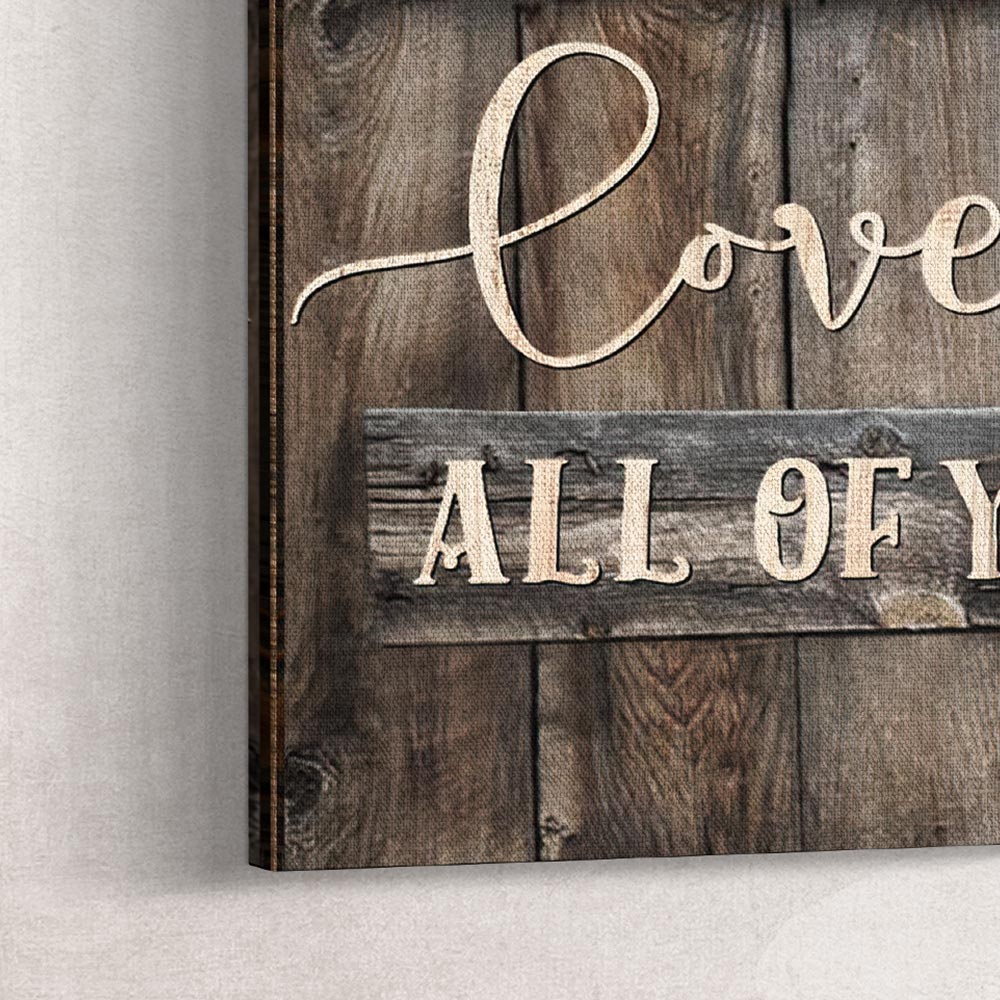 Birthday Gifts for Her Custom Photo Printed Canvas Wall Decor All of Me Loves All of You - DigiVirt