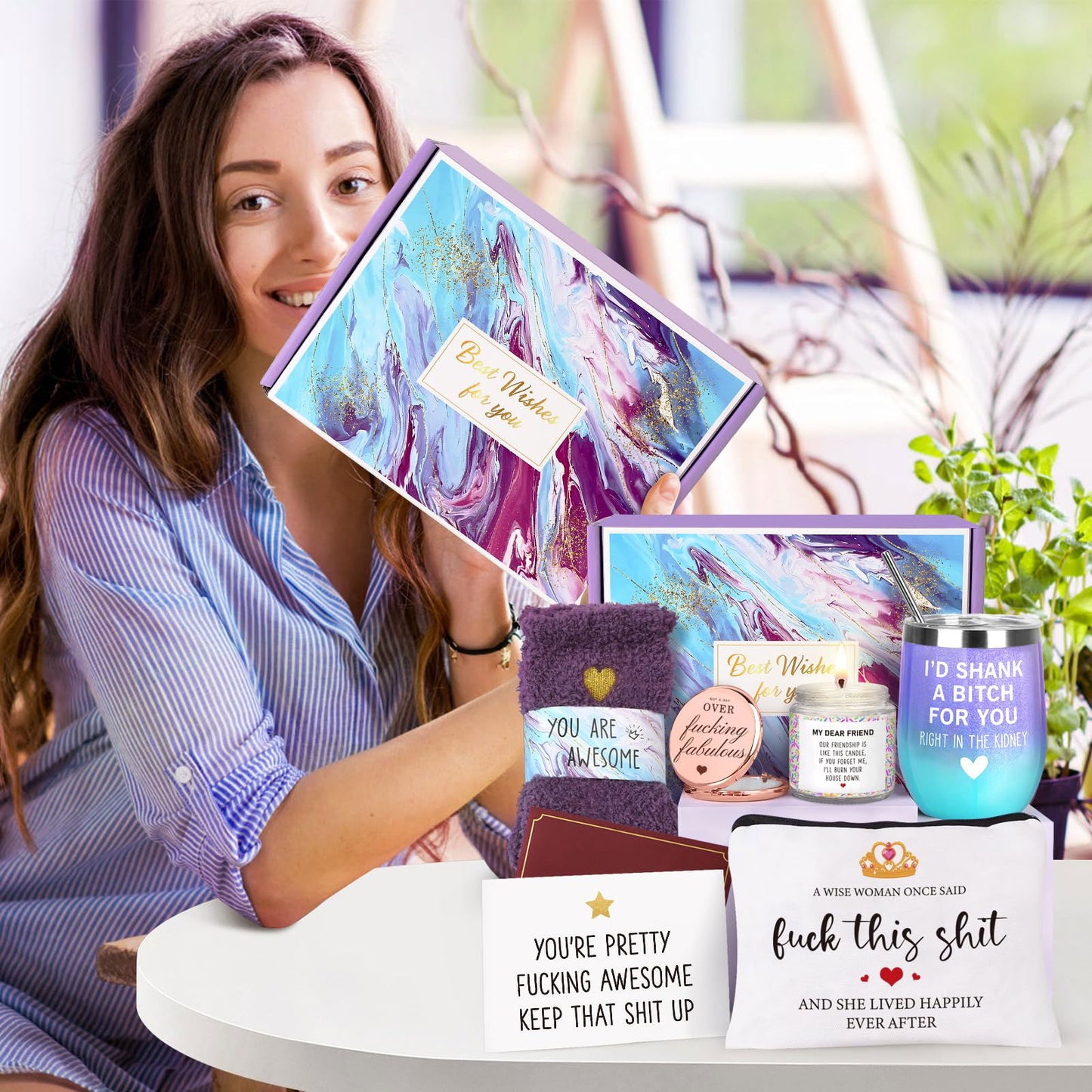 Birthday Gifts for Women, Gifts for Women, Best Friend Birthday Gifts, Happy Birthday Gifts Basket for Women, Friendship Gifts for Women Friends, Gifts for Friends Female Coworker Sister Mom Wife Her - DigiVirt