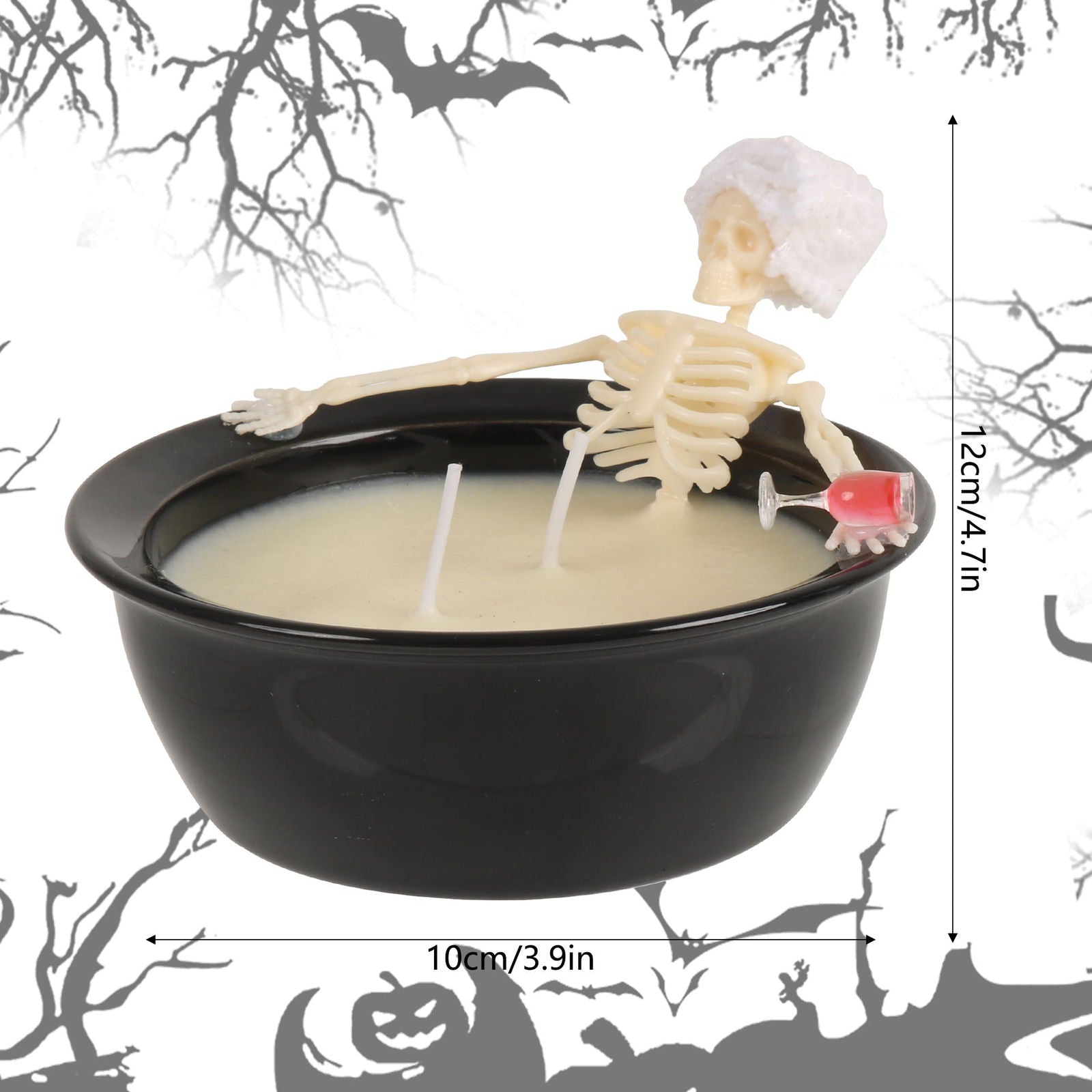 Bubble Bath Skeleton Skeleton Candles In Bath Halloween Haunted House Decoration Ornaments Aromatherapy Bath Skeleton - DigiVirt