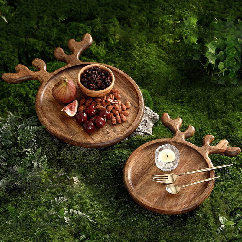 Chopping Board For Fruits Christmas Tray Wooden Fruit Plate - DigiVirt