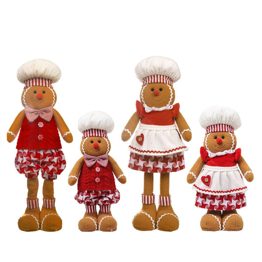 Christmas Decoration Cartoon Gingerbread Man Cute Doll Tiered Tray Home Decoration - DigiVirt