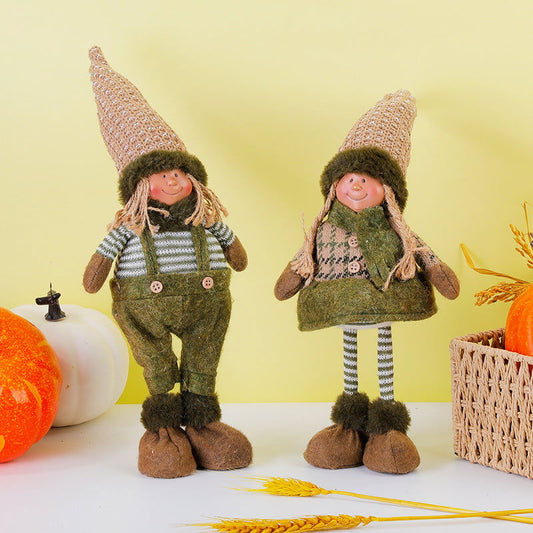 Christmas Decoration Creative Hat Dwarf Doll Table Tiered Tray Ornaments Primitive Vintage Christmas Decorations - DigiVirt