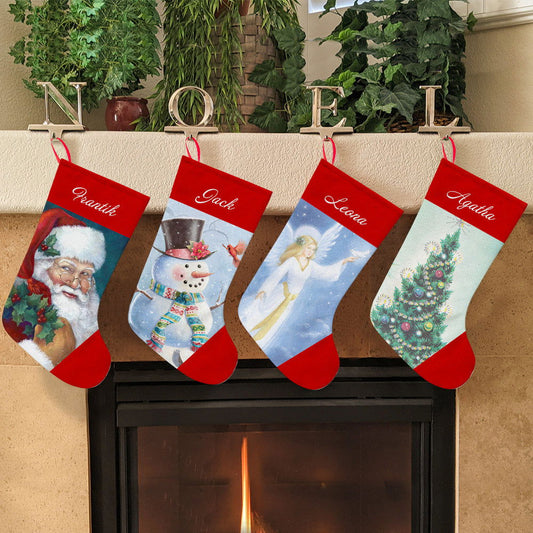 Christmas Gifts Custom Stockings Personalized Needlepoint Stockings Name Stockings - DigiVirt