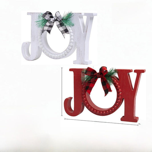 Christmas Layered Tray Decoration JOY Wooden Crafts Showcase American Home Party Gift Box Decorations - DigiVirt