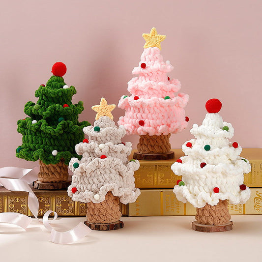 Christmas Tree Handmade Wool Woven Christmas Gift Decoration Holiday Creative Gift Decoration Tiered Tray Decor - DigiVirt