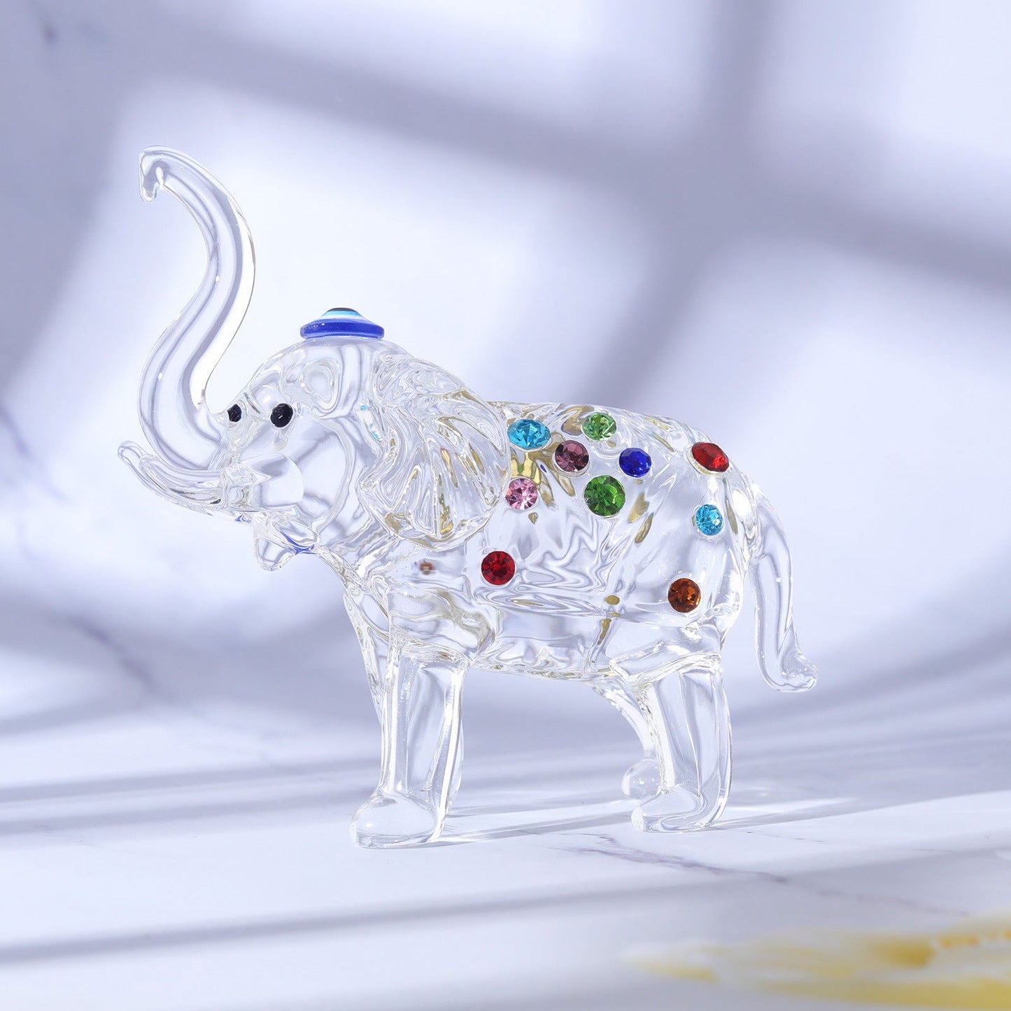 Crystal Elephant With Diamond Transparent Crystal Crafts Office Indoor Living Room Entrance Ornaments Children's Birthday Gift - DigiVirt