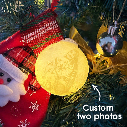 Custom 3D Printed Christmas Ornament Personalized Christmas Tree Ornament Ball - DigiVirt