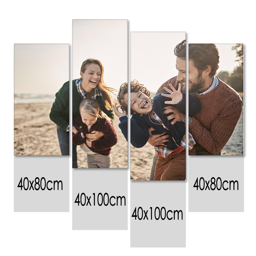 Custom 4 PCS Photo Oil Painting Canvas Art Wall Decor Frameless - DigiVirt