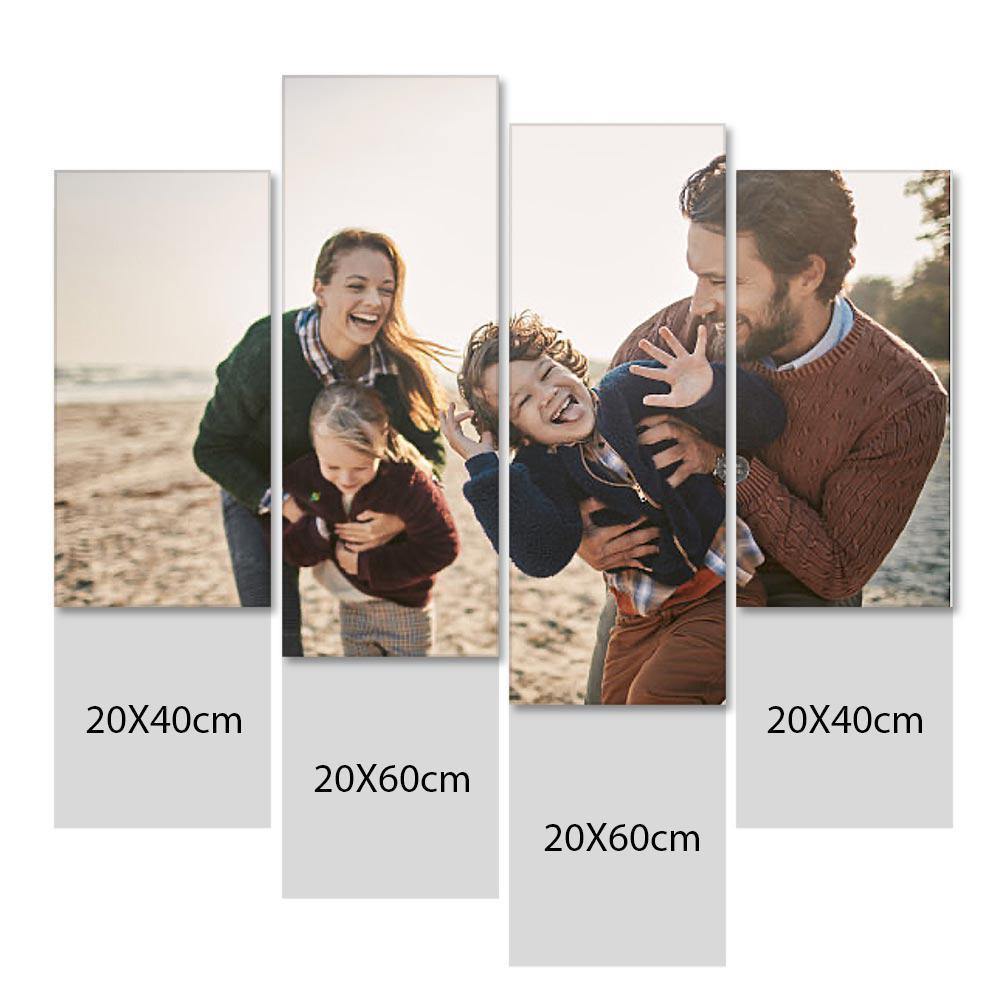 Custom 4 PCS Photo Oil Painting Canvas Art Wall Decor Frameless - DigiVirt
