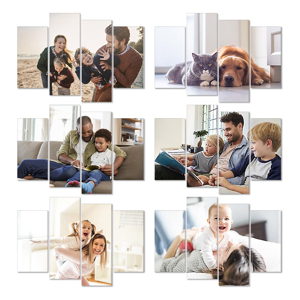 Custom 4 PCS Photo Oil Painting Canvas Art Wall Decor Frameless - DigiVirt