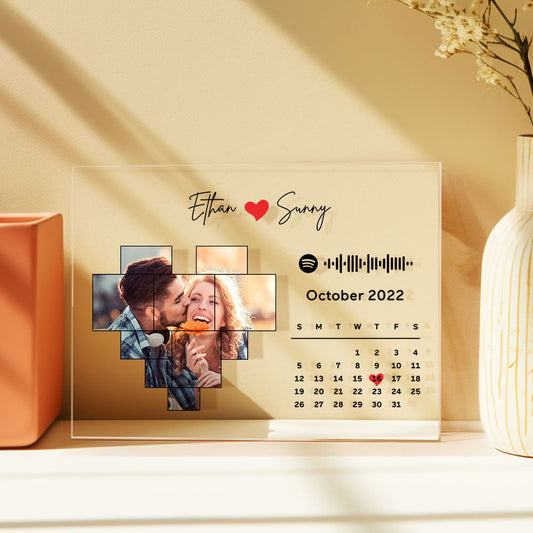 Custom Acrylic Plaque Spotify Code Song Decor Photo Decor Gift For Couples - DigiVirt