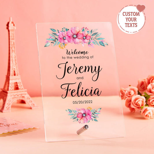 Custom Acrylic Plaque With Names Wedding Gifts Anniversary Gifts - DigiVirt