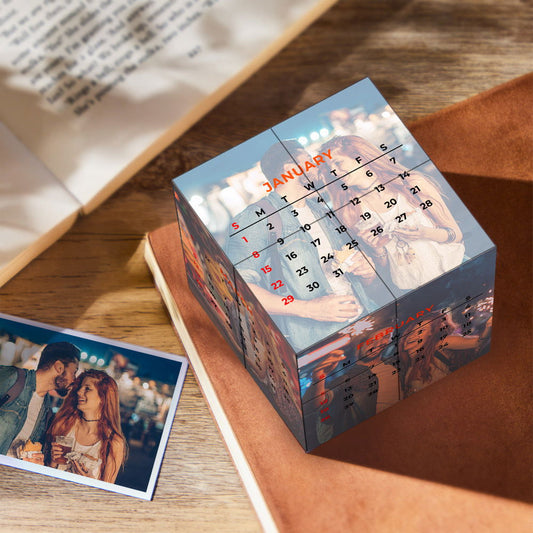 Custom Calendar Photo Cube Personalized Infinity Photo Folding Magic Cube Anniversary Gifts - DigiVirt