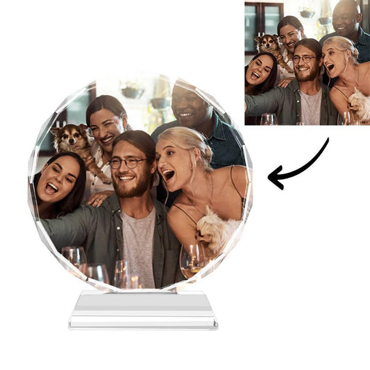 Custom Crystal Photo Frame Round 80mm - DigiVirt