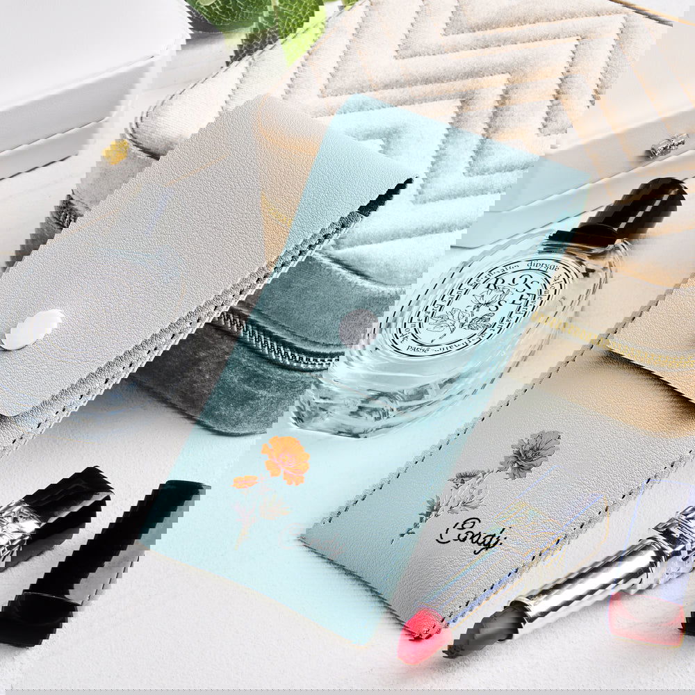 Custom Engraved Birth Flower Makeup Brush Set Wedding Gift - DigiVirt