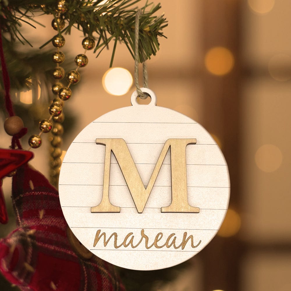 Custom Engraved Name Christmas Ornament Personalized Wooden Ornament Christmas Tree Decoration - DigiVirt