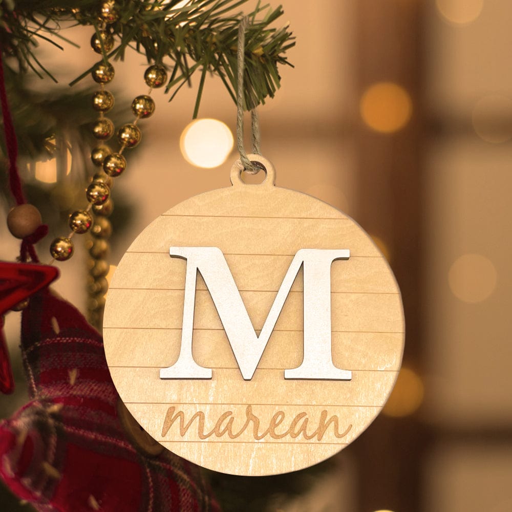 Custom Engraved Name Christmas Ornament Personalized Wooden Ornament Christmas Tree Decoration - DigiVirt