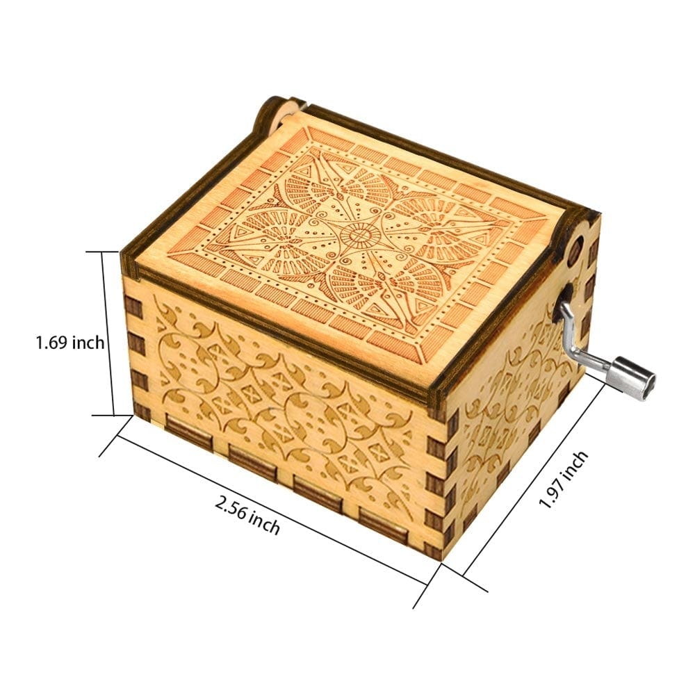 Custom Engraved Wooden Music Box with Name And Date - DigiVirt