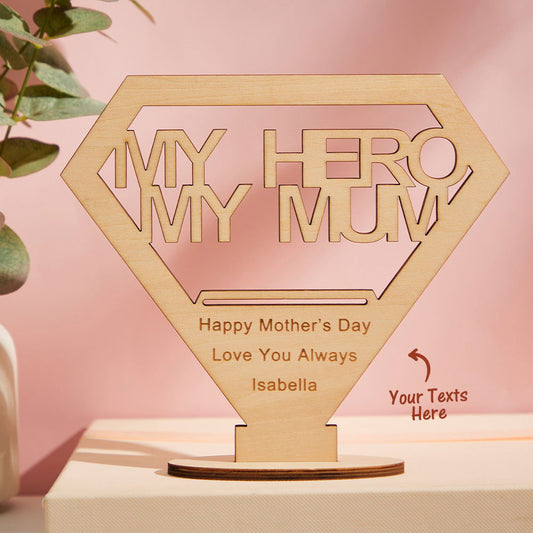Custom Engraverd Ornament Creative Diamond Wooden Gifts for Mom - DigiVirt