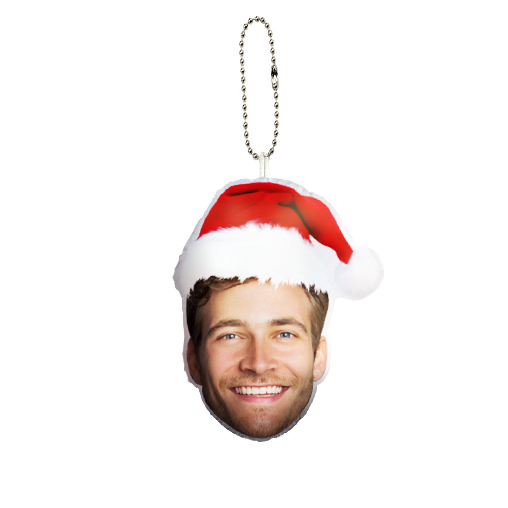 Custom Face Christmas Hat Hanging Ornament Keychain Decoration for Christmas Gift - DigiVirt