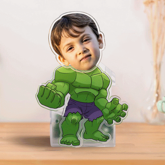 Custom Face Shaking Head Ornament Personalized Hulk Car Dashboard Decoration Home Desktop Ornament - DigiVirt