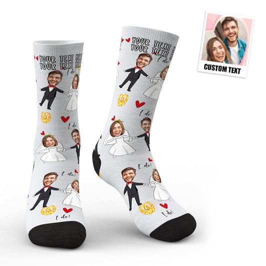 Custom Face Socks Wedding Dress Socks - DigiVirt