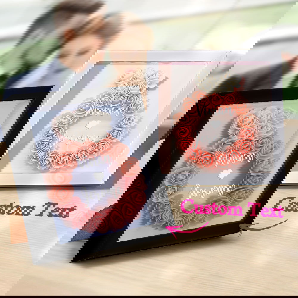 Custom Flower Shadow Box Personalized Wedding Ring Flower Shadowbox Frame Gift - DigiVirt