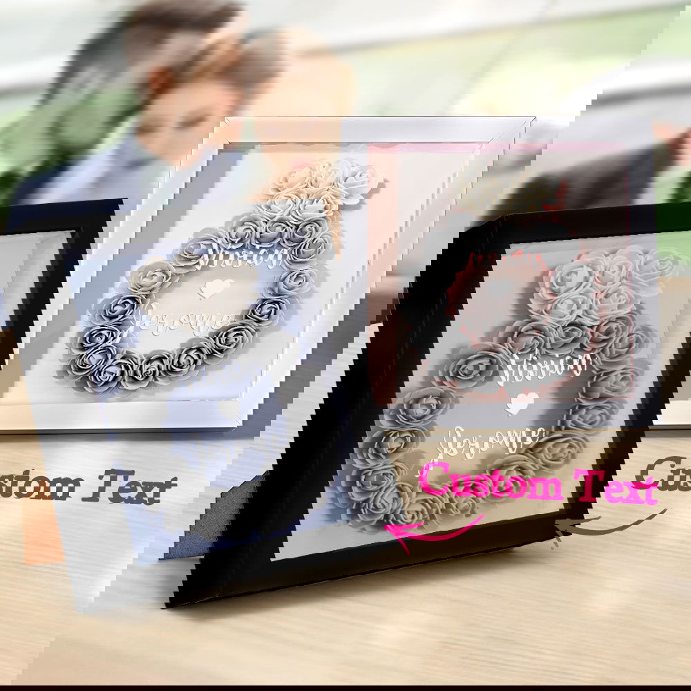 Custom Flower Shadow Box Personalized Wedding Ring Flower Shadowbox Frame Gift - DigiVirt