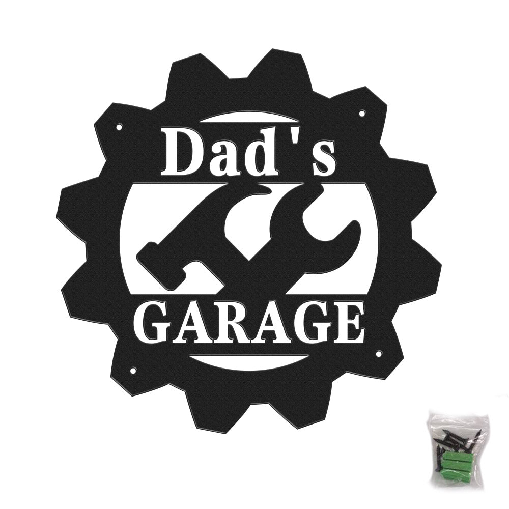 Custom Garage Metal Sign Personalized LED Lights Wall Art Decor Father's Day Gift for Dad - DigiVirt