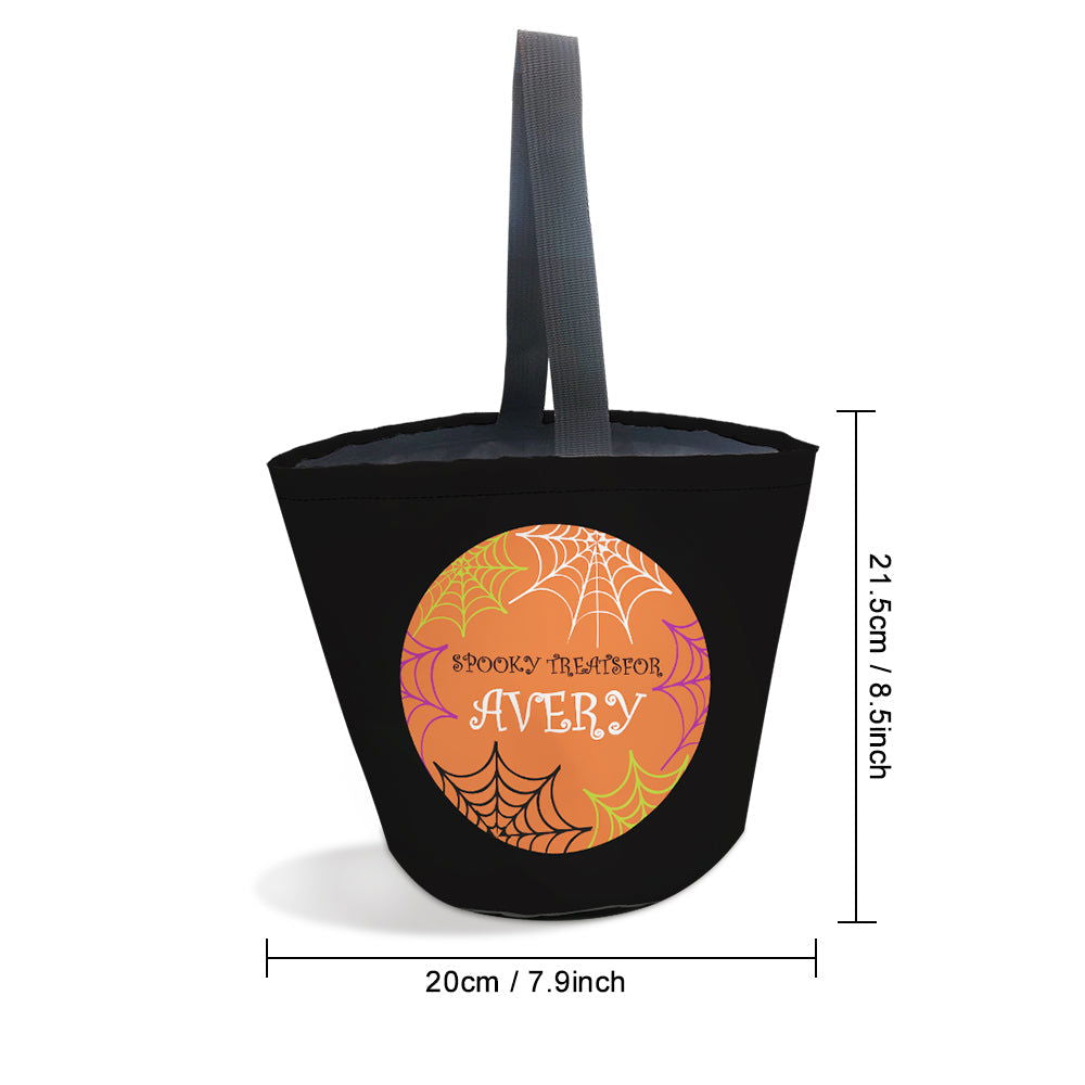 Custom Halloween Trick or Treat Bucket Reusable Goody Bags for Kids Halloween Party Gifts - DigiVirt