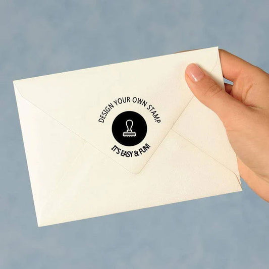 Custom Logo Stamp Round Self Inking Stamp for Wedding - DigiVirt