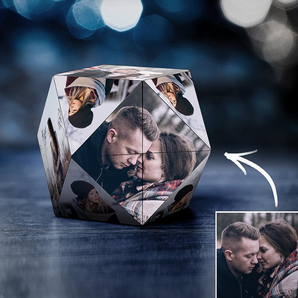Custom Magic Cube Photo Personalized Cube Rhombic for Lovers Special Gifts for Anniversary - DigiVirt