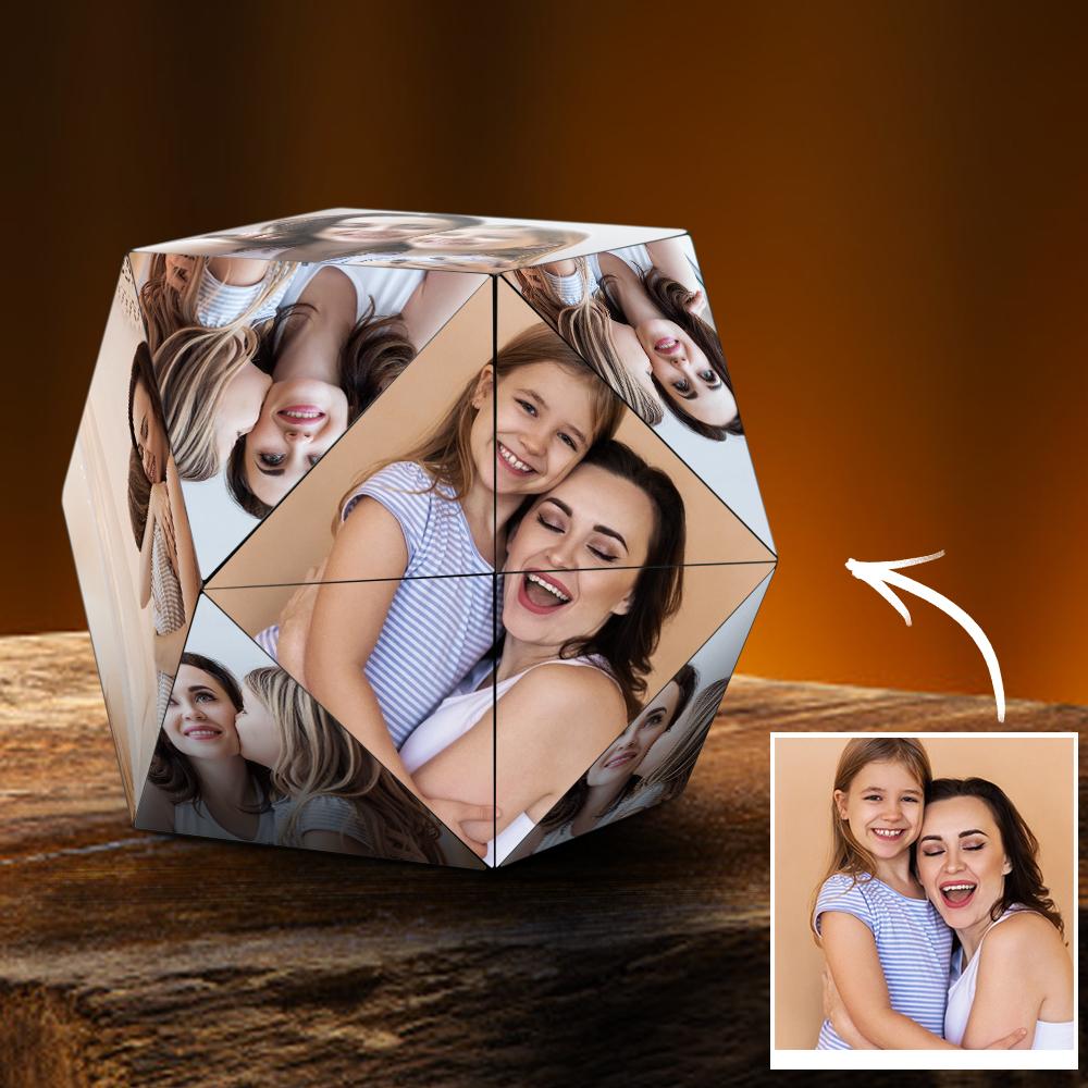 Custom Magic Cube Photo Personalized Cube Rhombic for Lovers Special Gifts for Anniversary - DigiVirt