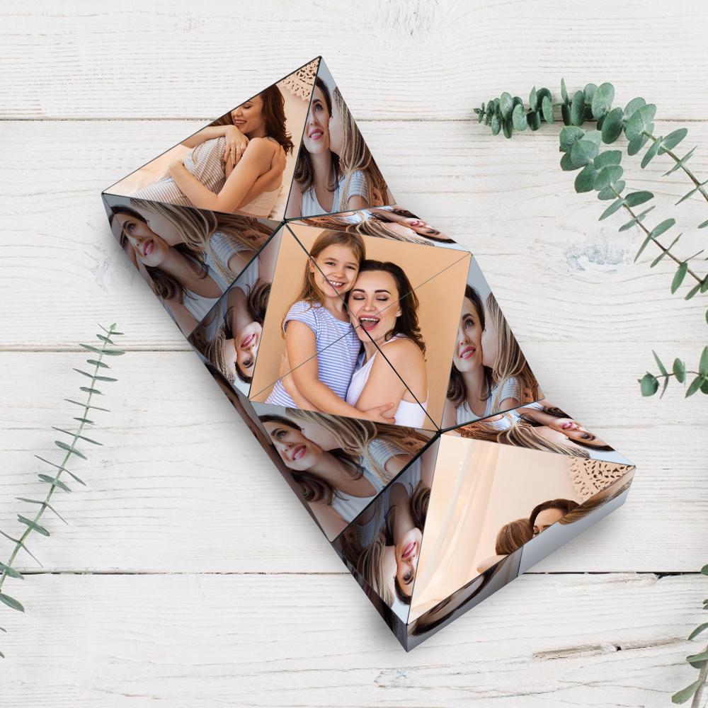 Custom Magic Cube Photo Personalized Cube Rhombic for Lovers Special Gifts for Anniversary - DigiVirt