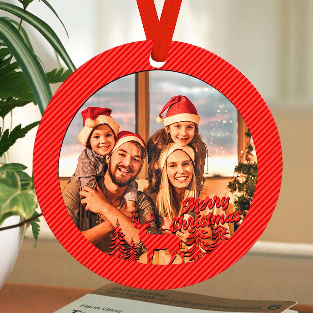 Custom Merry Christmas Ornaments with Picture - DigiVirt
