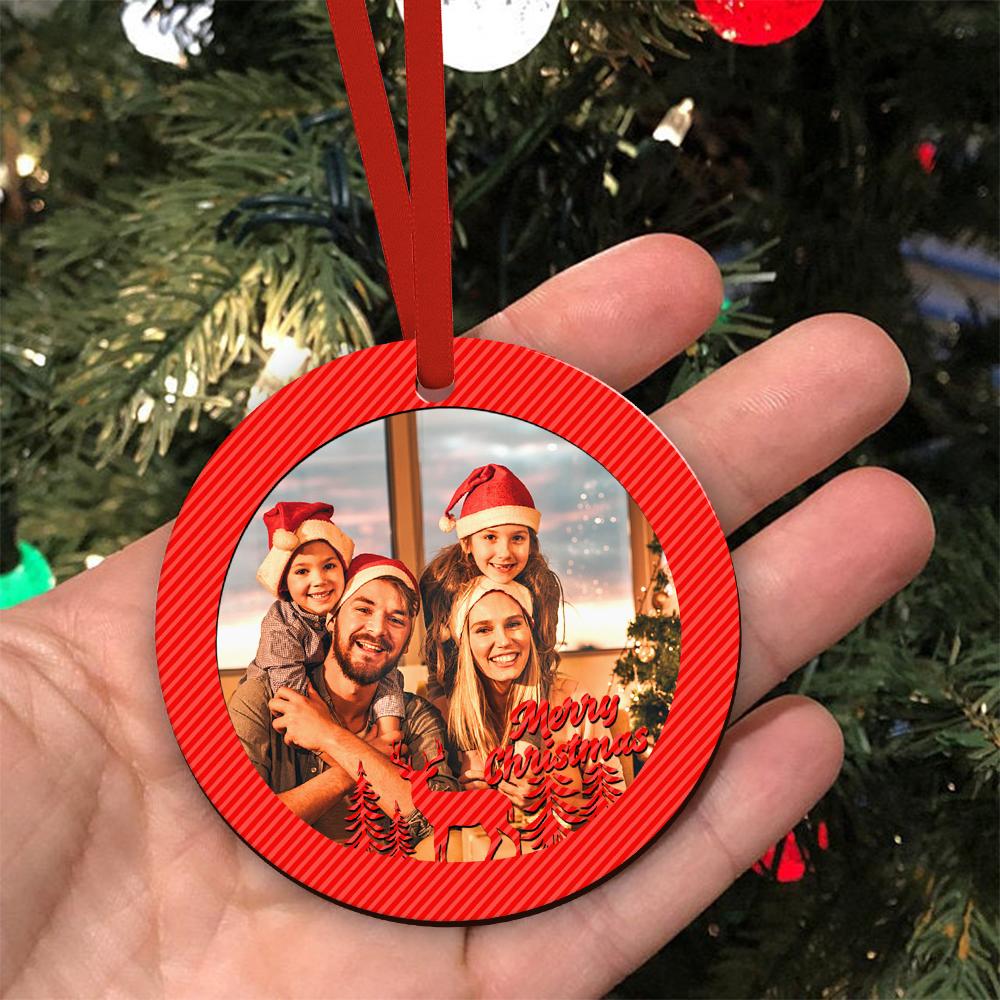 Custom Merry Christmas Ornaments with Picture - DigiVirt