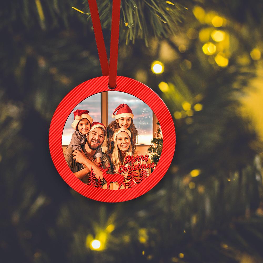 Custom Merry Christmas Ornaments with Picture - DigiVirt