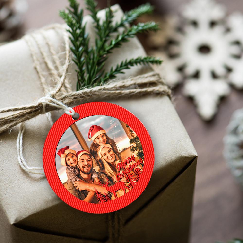 Custom Merry Christmas Ornaments with Picture - DigiVirt